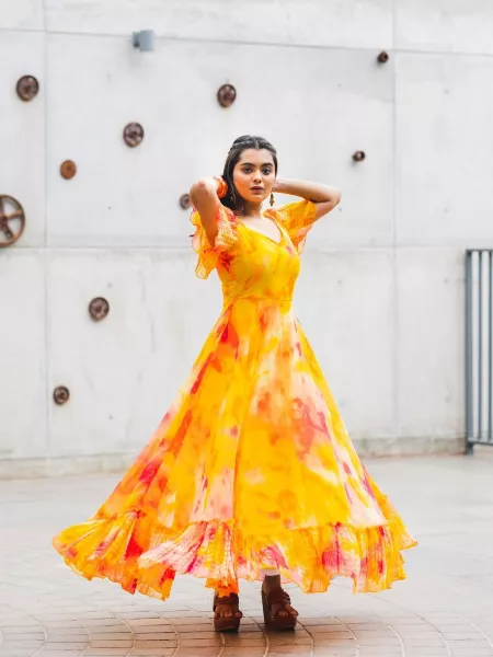 Fun-Filled Delhi Wedding With The Couple In Matching Haldi Outfits | Haldi  outfits, Haldi outfit, Haldi dress
