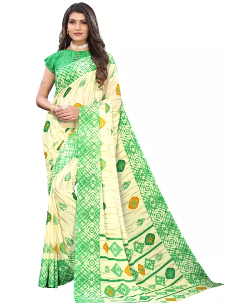 Gorgeous Digital Print Georgette  Indian Saree for Daily Wear