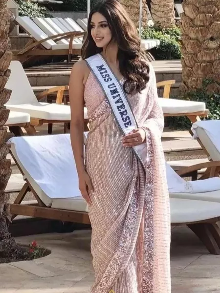 Miss Universe Wear New Party Wear Sequence Work Saree With Blouse
