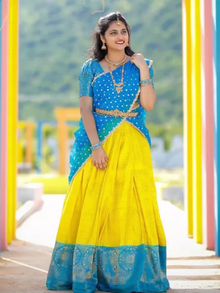 Pin by Kundurradhika on Quick Saves | Wedding saree blouse designs, Lehnga  designs, Half saree designs