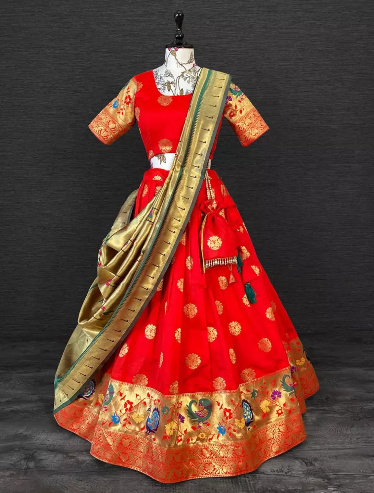 ETHNIC EMPORIUM New pattern Royal Red Golden work Dress Wedding India | Ubuy
