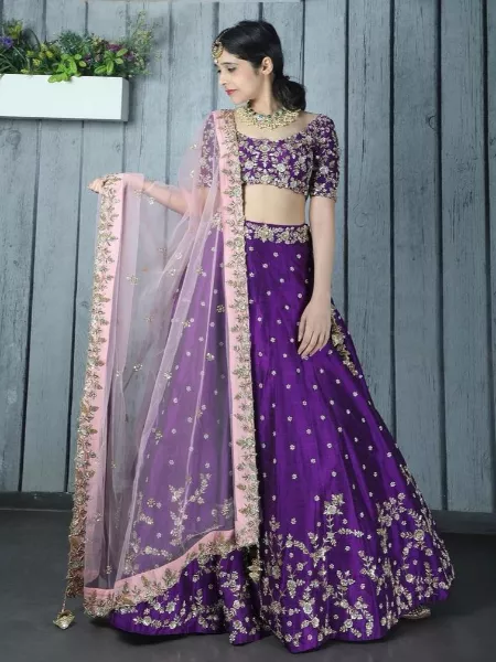 Buy Reeti Arneja Purple Silk Organza Tie-dye Lehenga Set Online | Aza  Fashions | Tie dye outfits, Lehenga designs simple, Simple lehenga