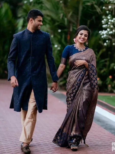 engagement #saree #kerala #christian | Wedding saree blouse designs, Engagement  saree, Christian bridal saree