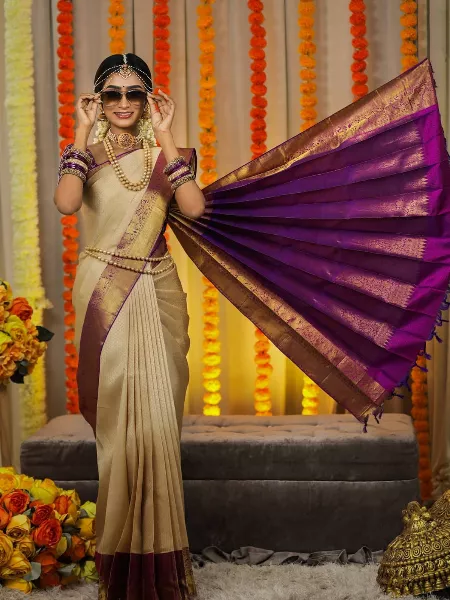 Brides in Purple Silk Sarees - Saree Blouse Patterns