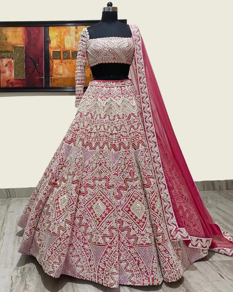 Buy Off White Heavy Embroidered Designer Wedding Lehenga Choli | Wedding  Lehenga Choli