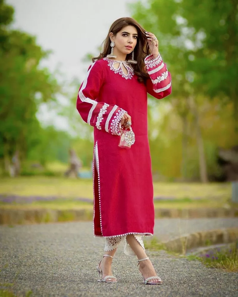 Gota lace work for salwar suit designs-Threads-WeRIndia | Threads - WeRIndia-nextbuild.com.vn