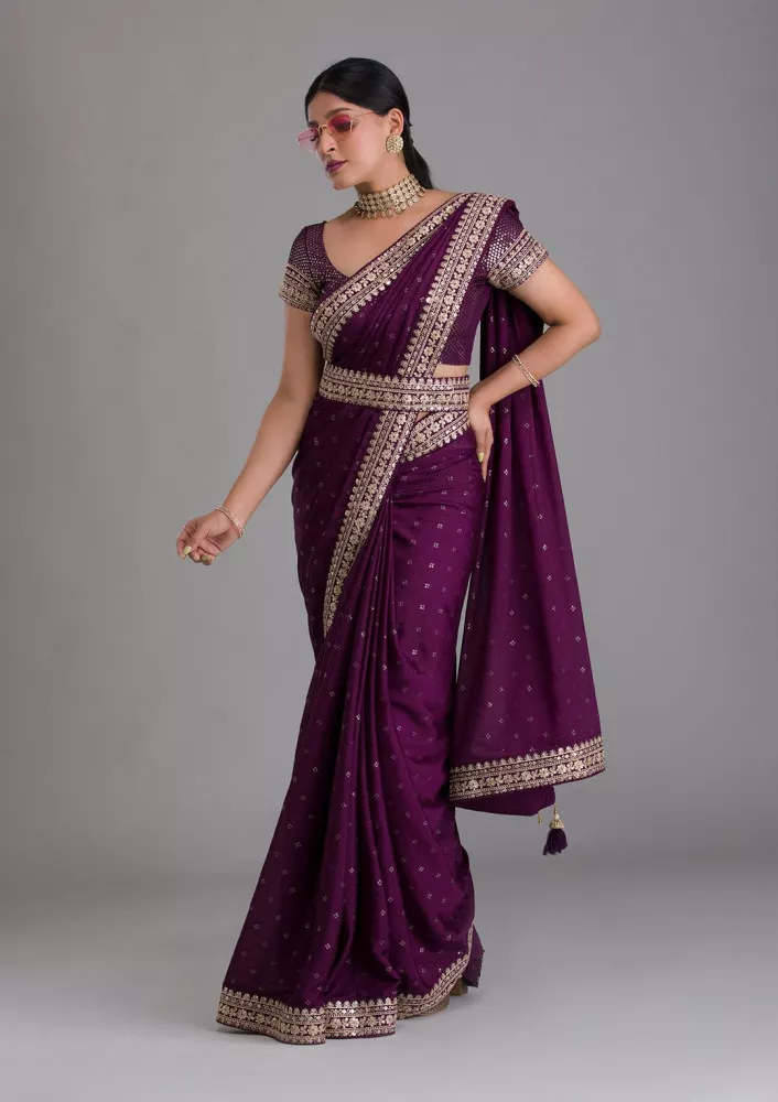 Designer Zomato Silk Saree With Designer Waist Belt 2023