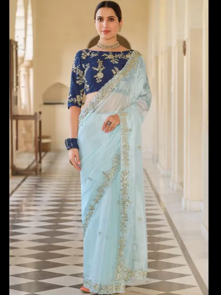 Sobhita Dhulipala Looks Regal In A Blue Saree, SEE PICS