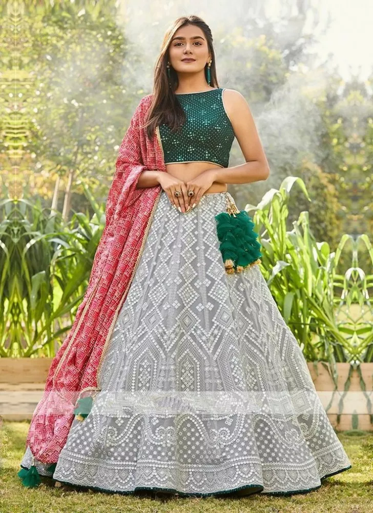 White Bridal Lehenga for Reception - Designer Collection with Prices