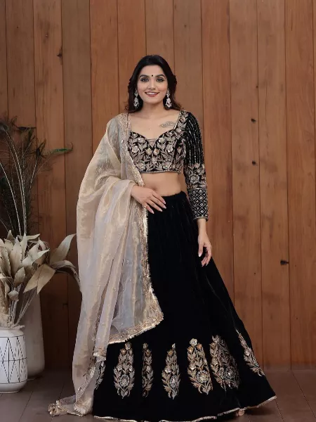 Buy Black Lehenga Choli for Women Designer Lengha Choli Ethnic Lehenga  Blouse Set for Women Bridesmaid Lengha Choli Ready to Ship Online in India  - Etsy