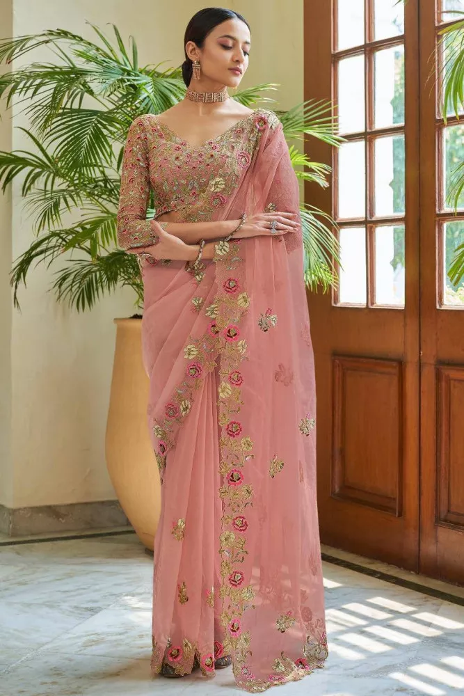 Amazon.com: Fashion_Dream Aila Bhatt Saree With Blouse In Thred with Real  Mirror Indian Wedding Saree Sabyasachi Saree (stitch) : Clothing, Shoes &  Jewelry