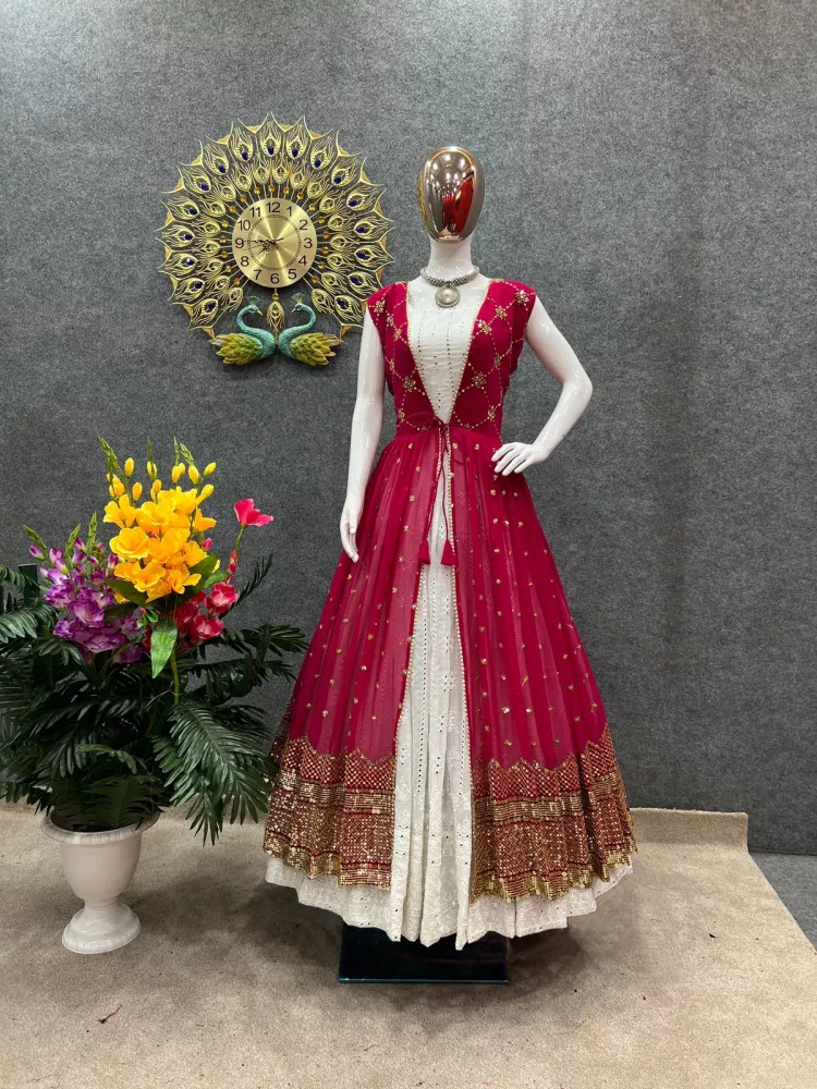 Buy Long Flared Gown Salwar Kameez With Shrug/ Jacket Indian Kurta, Tunic,  Anarkali Suit, Prom Dress, Bridesmaid Dress for Girls Online in India - Etsy