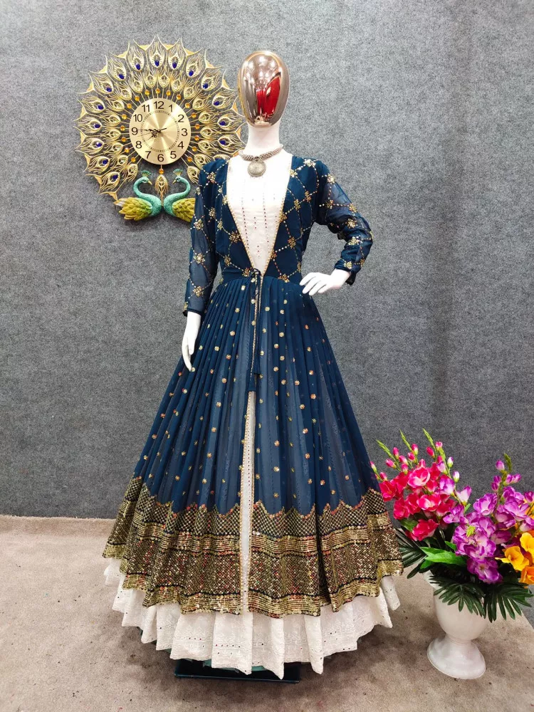 Georgette - Shrugs - Collection of Indian Dresses, Accessories & Clothing  in Ethnic Fashion