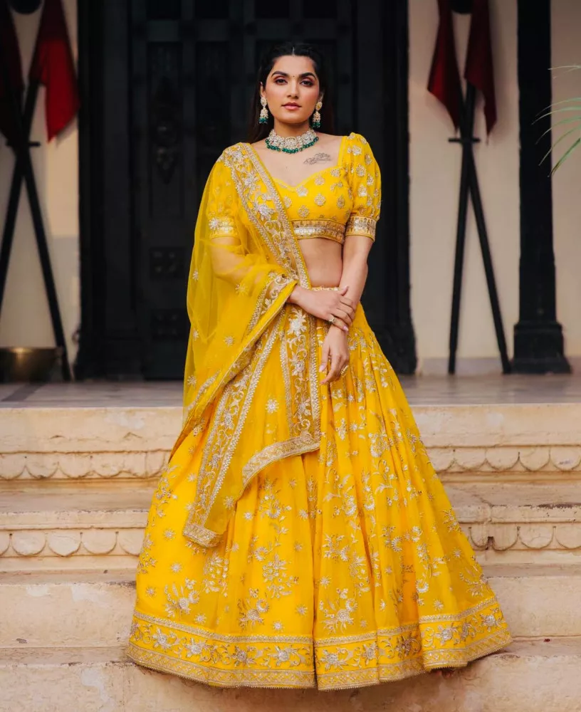 Yellow Lehenga Choli Women Indian Haldi Ceremony Lengha Choli Designer  Party Wear Ghagra Choli Bollywood Style Readymade Lehnga Choli - Etsy