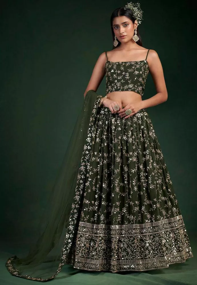 Designer Green Soft Net Lehenga Choli for Women Indian Wedding Mehndi  Function Wear Ghagra Choli Traditional Party Wear Ready to Wear Choli - Etsy