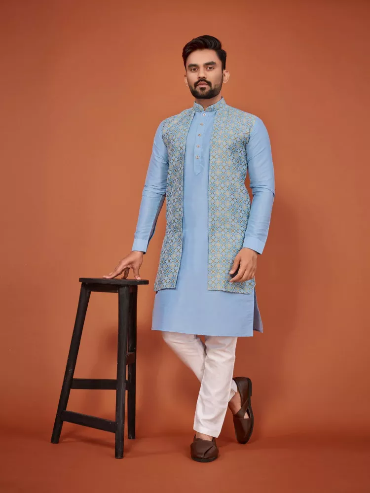 Men's Indo Western Party Wear Sherwani Suit With Jacket - db20441