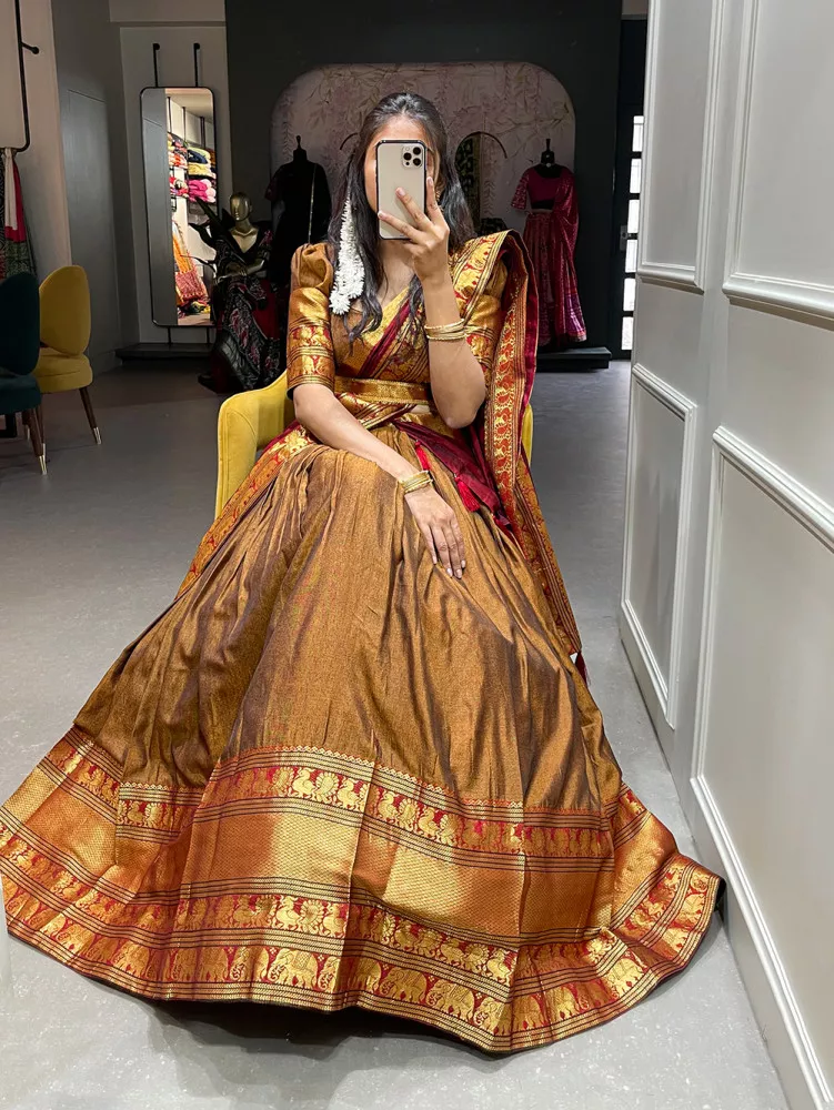 Buy TIRUPATI ENTERPRISE New Designed South Indian Lehenga Choli For women  And Girls. Online In India At Discounted Prices