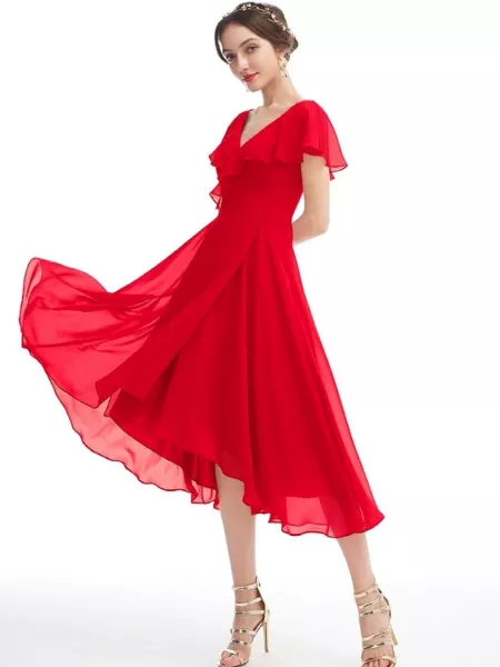 Red Color Net Designer Party Wear Gown Dress - 2869142868 | Heenastyle-pokeht.vn