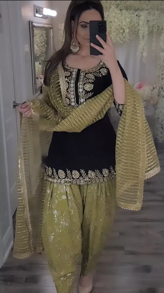 Blue Punjabi Patiyala Dress Readymade Big Size Dhoti Dress, Indian Outfits,  Festive Wear Patyala Dress Indian Wedding Dress for Women - Etsy Israel