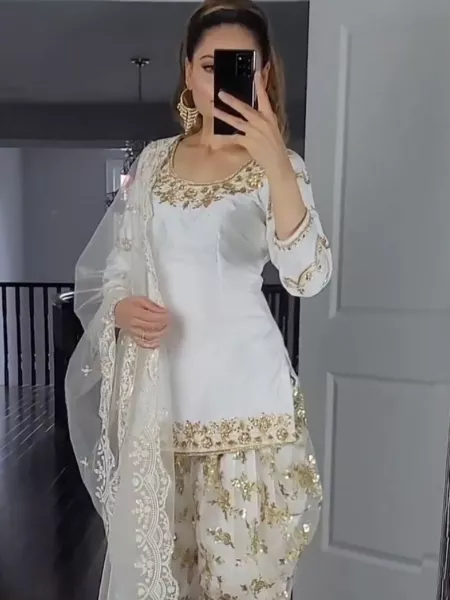 White Afghan Dress for Babies / Kids