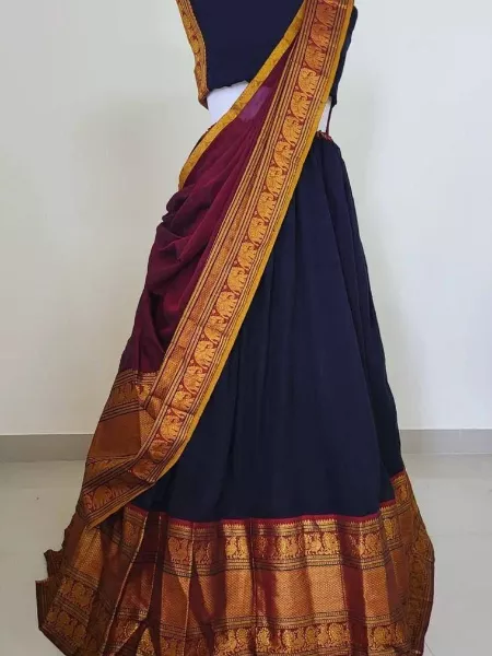 Buy online Blue Silk Saree Lehenga from ethnic wear for Women by Palash  Fashion for ₹3419 at 0% off | 2024 Limeroad.com