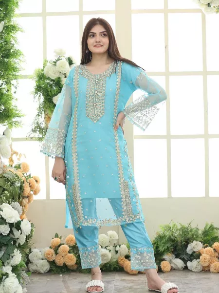 1495 Mehrbano MASTANI BY AKBAR ASLAM EMBROIDERED ORGANZA SUITS WEDDING  COLLECTION
