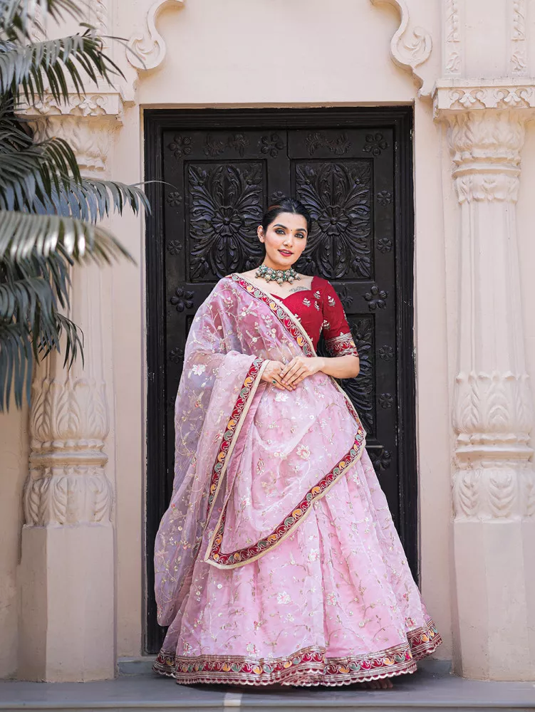 Buy Sky Blue Heavy Embroidered Designer Soft Net Wedding Lehenga Choli | Wedding  Lehenga Choli