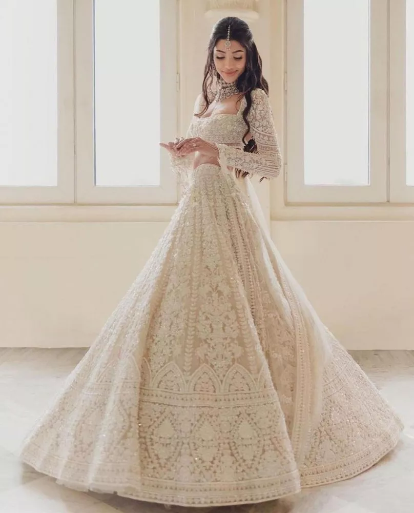 Plus Size Cream Boho Wedding Dress Top Lace Long Sleeve A Line Rustic  Country Bridal Gowns With Bow Elegant Castle Garden Bride - AliExpress