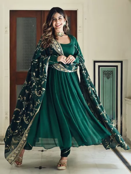 NEW FANCY HEAVY EMBROIDERY WORK GOWN - BELT WITH DUPATTA at Rs.1149/PER  PIECE in surat offer by lovit fashion