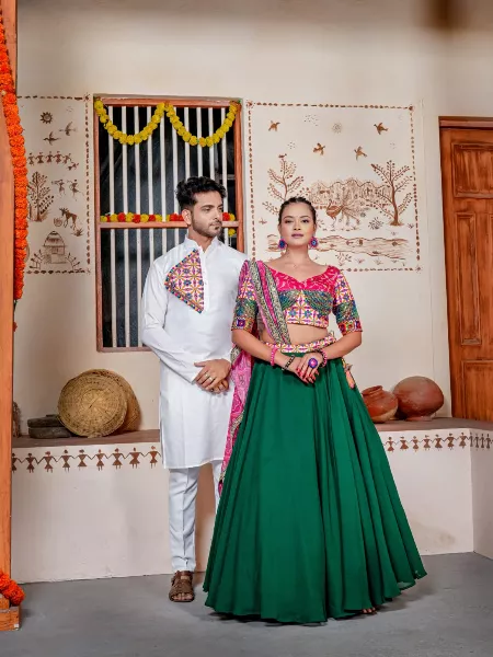 Stylish fashionable Couple Dress Saree Panjabi - Cloth