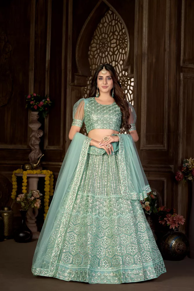 Buy Online Red Semi Stitched Wedding Lehenga And Choli| Lovely Wedding Mall