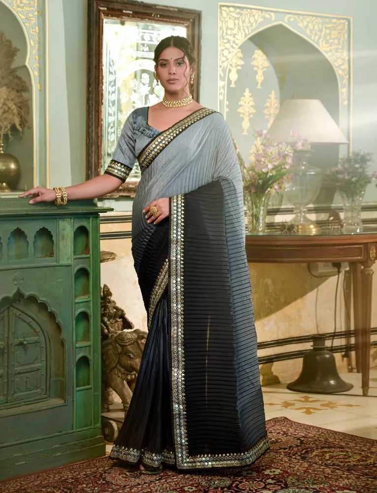 Black Color Banarasi Silk Saree Online