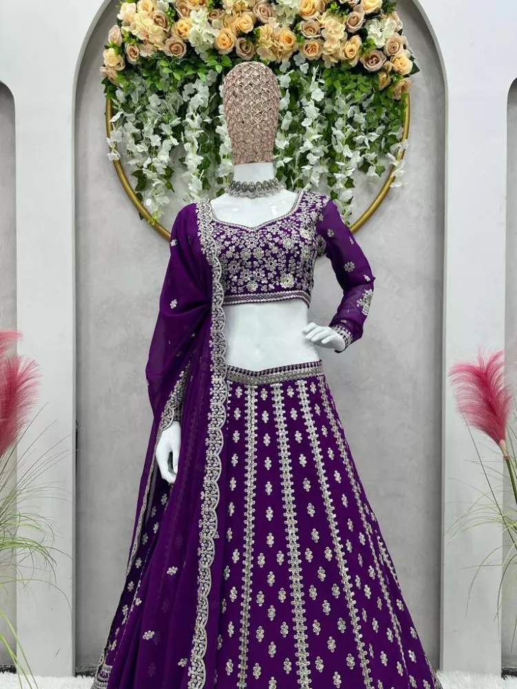 Designer Red Heavy Work Indian Wedding Dress Bridal Lehenga SM2304
