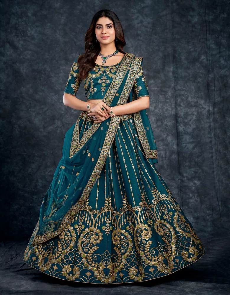 Heavy Work Tapeta Silk Lehenga Choli, Feature : Dry Cleaning, Occasion :  Bridal Wear, Festival Wear at Best Price in Surat