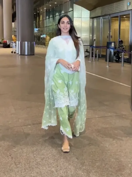 Kiara Advani Trending Salwar Suit in Pista Color Santoon With Embroidery  Work in USA, UK, Malaysia, South Africa, Dubai, Singapore