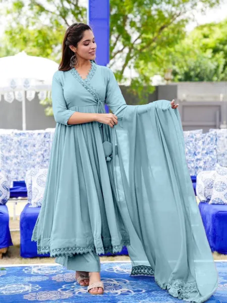 The gorgeous @rashathadani in our Azure Blue ensemble, contemporizing  heritage craft for #MMDiwali. #InMM, our azure blue lehenga… | Instagram