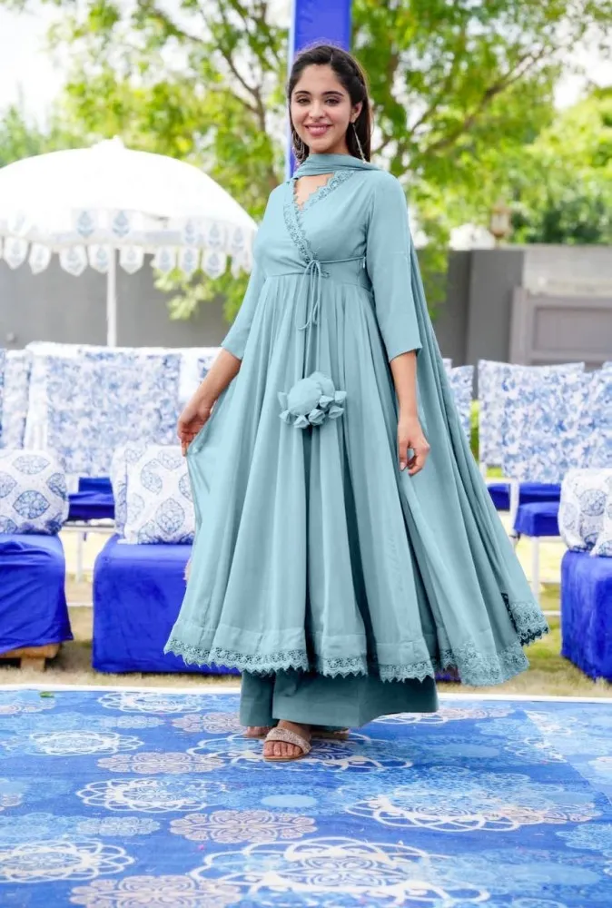 SALWAR KAMEEZ BOLLYWOOD NEW INDIAN PAKISTANI WEDDING PARTY WEAR DRESS SKY  BLUE | eBay