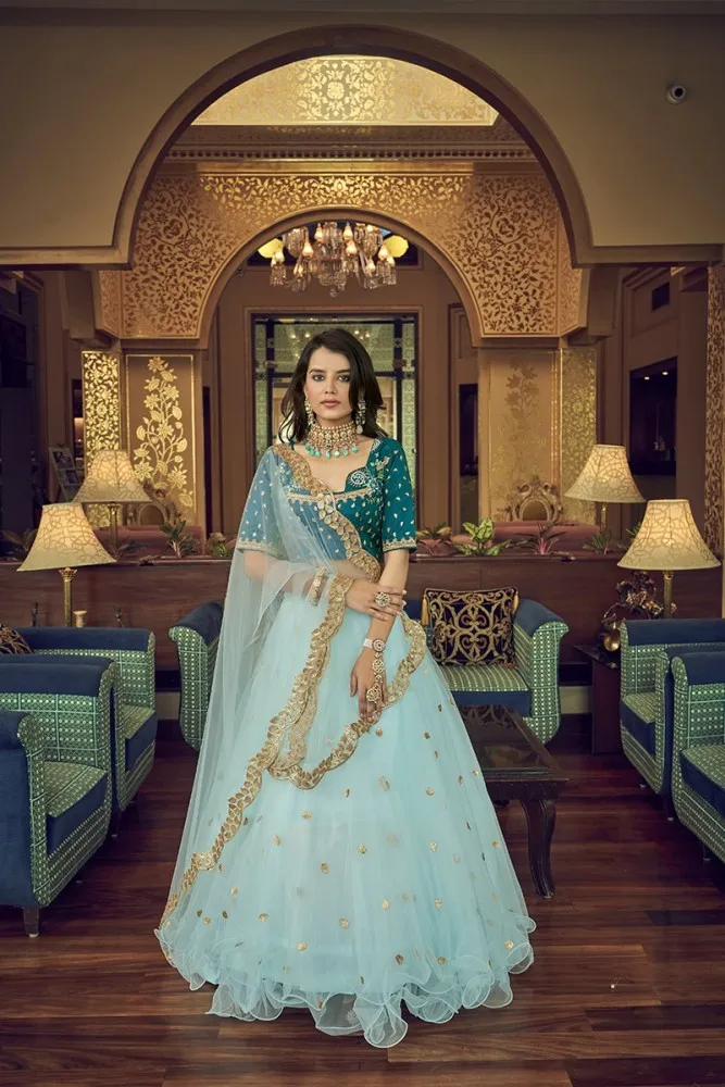 Beautiful Bridal Lehenga with Very Intricate Work - Sadhuram's