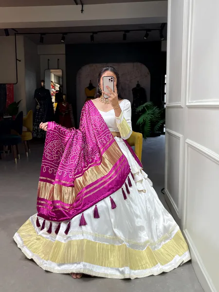 Buy Aryan Fashion Off white & Dark Purple Velvet Bridal Lehenga Choli For  Girls For Specail Uses In wedding, engagement , Party at Amazon.in