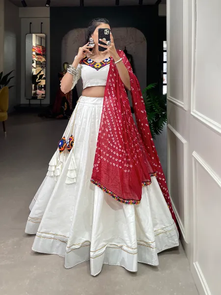 Pink and White Lehenga Choli set | Long blouse designs, White lehenga  choli, Lehenga choli