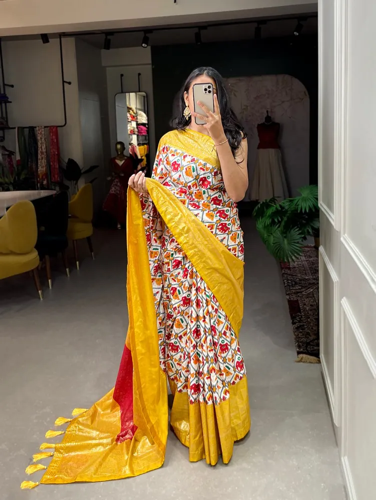 Paithani Yellow Saree - Buy Paithani Yellow Saree online in India