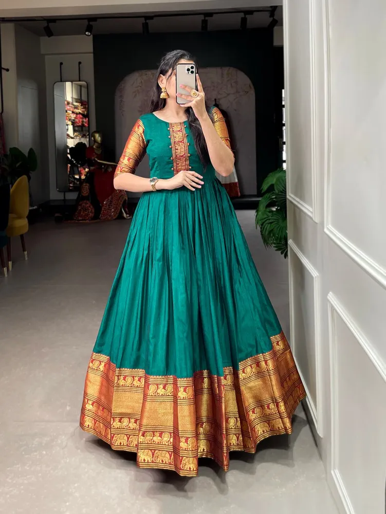 South Indian Fashion Gown in Rayon fabric