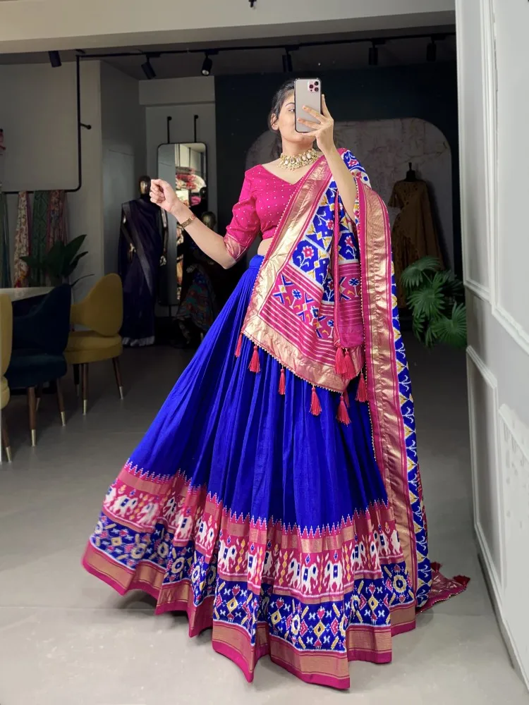 Banarasi Silk Aqua Blue Wedding Wear Lehenga Choli