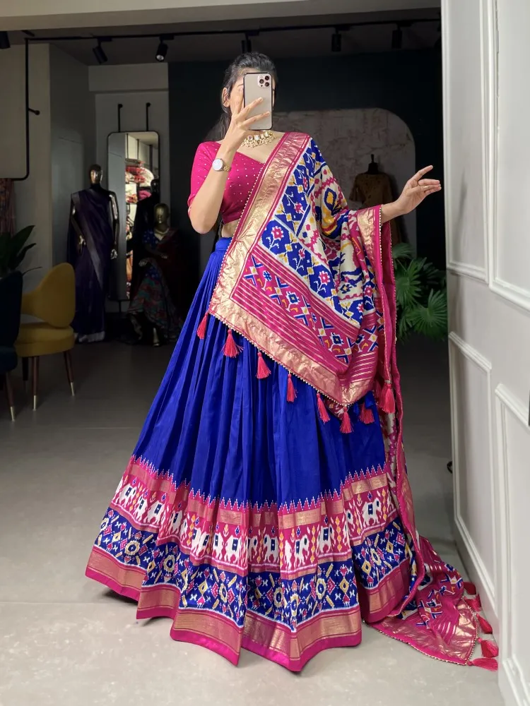 Royal Blue Wedding Lehenga Choli - Indian Bridal Wear | BAnu – B Anu Designs