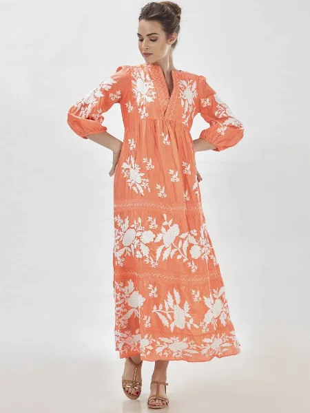 Salwar Suit in Peach With Embroidery Work in Rayon With Palazzo