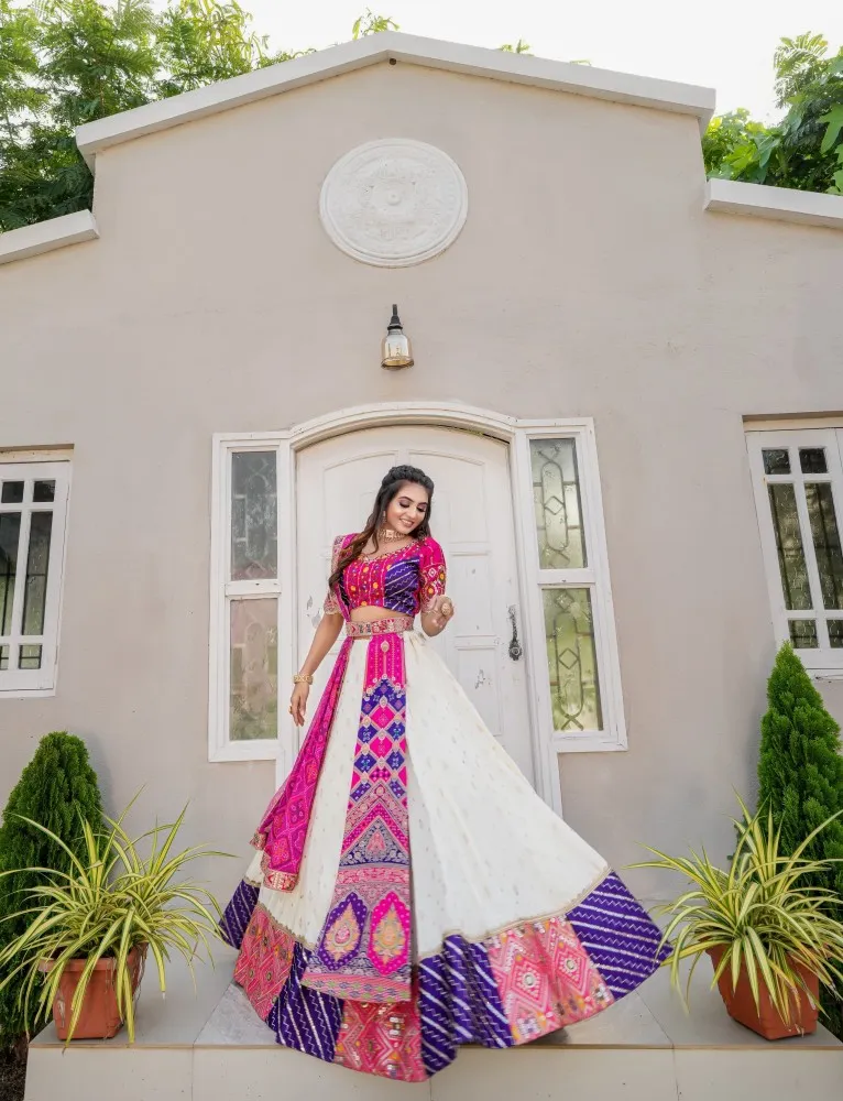 Baby Pink Satin silk reception wear lehenga choli – Boutique4India