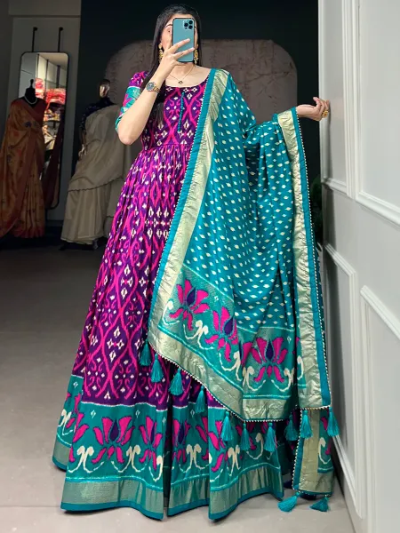 Pastel Pink and Blue Lehenga set – TheStylease.com
