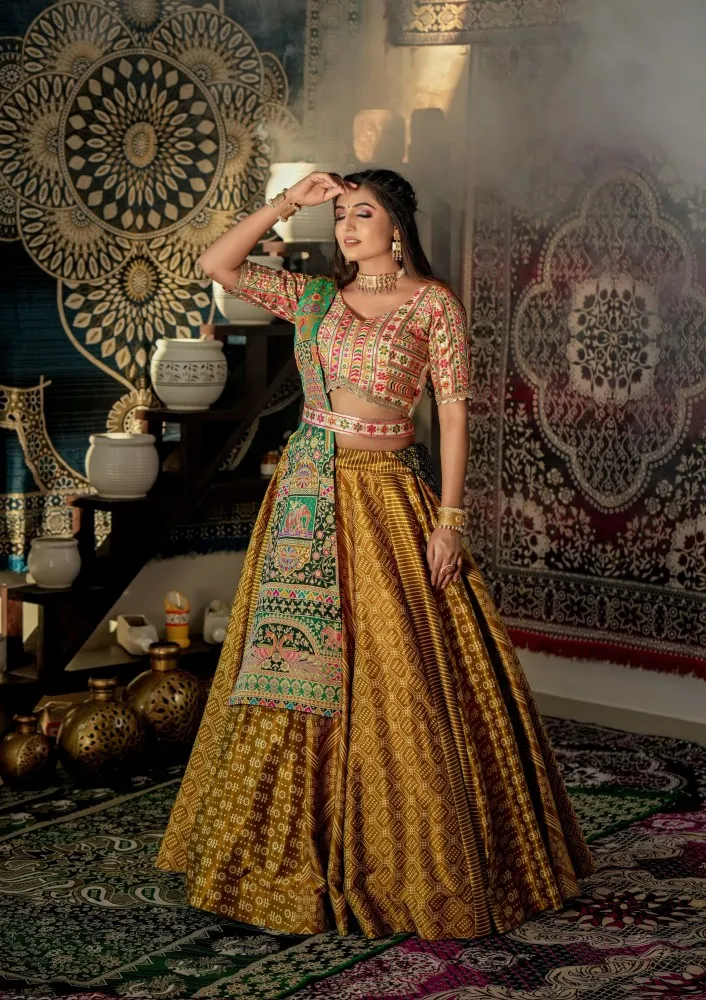 ready to wear lehenga choli , crop top lehenga , top lehenga set , top  bottom set