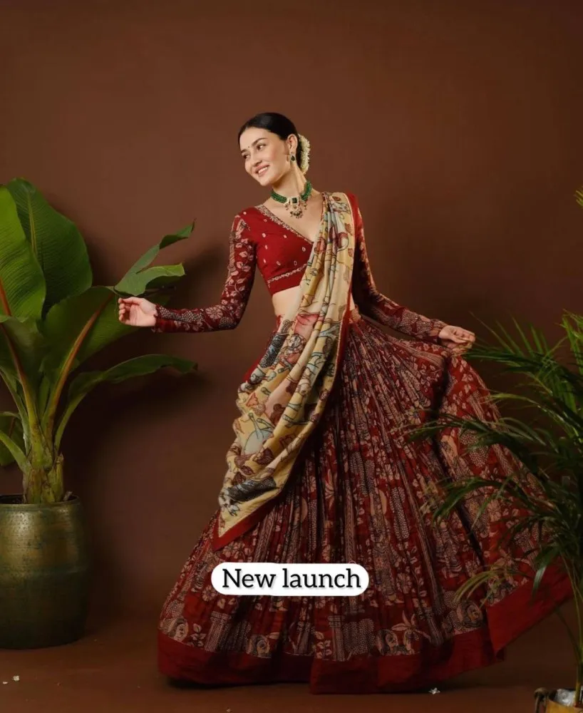 Designer South Indian Style lehenga Choli at Rs.4499/Piece in singrauli  offer by Laadli sarees