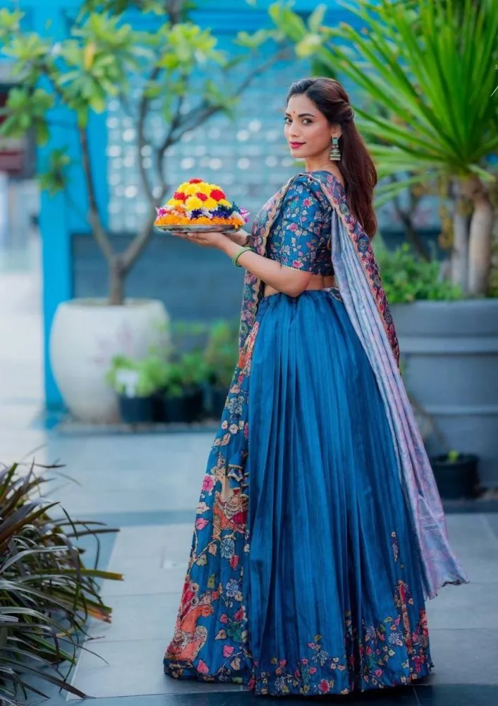 The Most Gorgeous South Indian Lehenga Saree Designs We Spotted! | Lehenga  saree design, South indian bride, Unique outfits